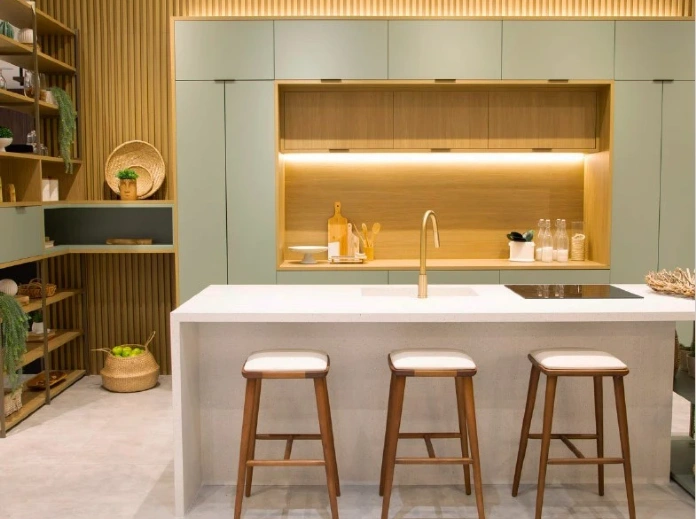 O espaço mais gostoso da casa ganha um ingrediente mais leve.